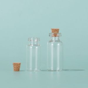 0.5ml 1ml 2ml 3ml 5ml Empty Mini Clear Glass Bottle With Wooden Cap From Manufacturer