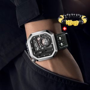 Нарученные часы Dom Watch Man Fashion Creative Chronograph Calendar Quartz Skeleton Punk Wind Водонепроницаемые мужские часы 230712