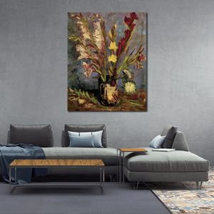 Fine Art Canvas Painting Vaso con Gladioli 1886 Riproduzione artigianale di Vincent Van Gogh Artwork Home Decor