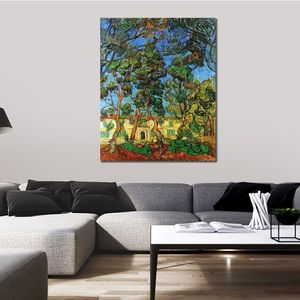 Canvas Artwork Asylum Vincent Van Gogh Resim Yemek Odası için El Yapımı İzlenimci Peyzaj Sanatı