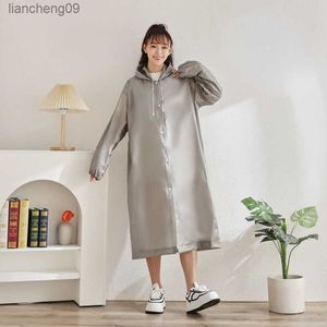 1 adet yeniden kullanılabilir yağmurluk kadınlar yağmur giysisi erkekler panço geçirimsiz panço eva yağmur kat plastik moda yağmur örtüsü kapüşonlu l230620