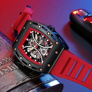 Zegarki na rękę MINI FOCUS Top marka luksusowe męskie zegarki Sport Hollow zegarek kwarcowy mężczyźni moda silikonowy kreatywny wodoodporny zegarek na rękę Dropship 230712