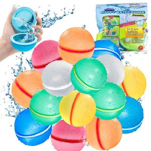 Sand Play Water Fun Water Ball Reusable Magnetic Water Balloons Quick Fill Water Balls Bombs Summer Water Games For Kids Fight Toy Balloons 230712