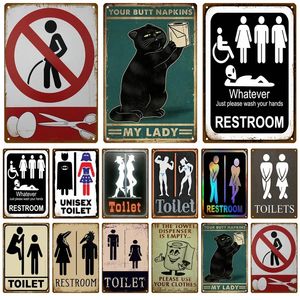 Funny Toilet Metal Signs Industrial Deco Vintage Restroom Iron Poster Vintage My Lady Tin Sign Aesthetic Living Room Metal Wall Decoration Mural w01