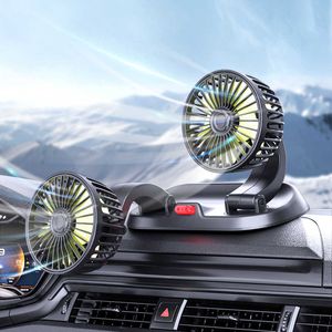 Electric Fans USB Vehicle Fan Head Powerful 3-Speed Dashboard Air Outlet High Airflow Universal Fan Car Summer Accessories