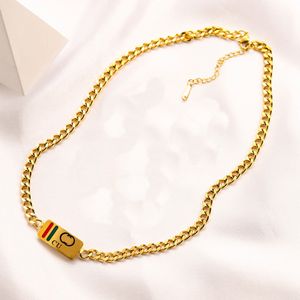 Designer 18K Gold Letter Pingente Chain Chain Design de luxo de luxo de colares clássicos da marca para mulheres joias de festas de festas de casamento jóias