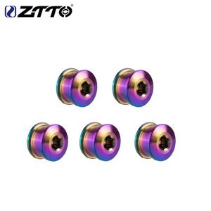 Bike Freewheels Chainwheels ZTTO 5PCS Disc Screw for Crankset High-strength Bicycle Chainwheel Screws Road MTB Bicycle Chainring Bolt Bicycle Parts 230712