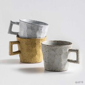 Tazze Tazza da caffè vintage Tazze in ceramica uniche in stile retrò cinese 300ml Tazza da colazione in argilla per il cambiamento del forno Nuovo regalo ical per gli amici R230713