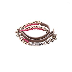 Berlockarmband European Beaded Läderarmband Partihandel Handgjord repkedja Egyptisk Etnisk Feminin Forever Friends