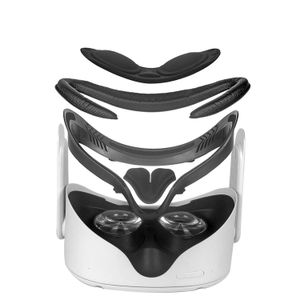 VR AR Accessorise VR Maschera per gli occhi di ricambio PU Pelle Schiuma Copertura per il viso Interfaccia Stand Occhi Lente Pad per Meta Oculus Quest 2 Accessori 230712