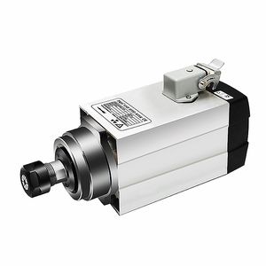 380V 6.0KW Air-Cooled Square Spindle Motor For Cnc Router Machine With Edge Aviation Plug/Junction Box Style For Milling Machine