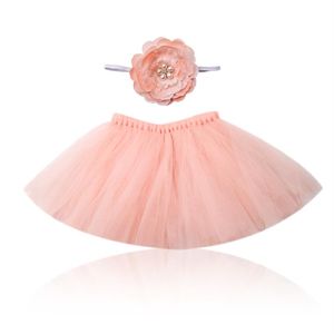 Tutu Headband Princess Smash Cake Piękna spódnica Brush Born Girls Tiulle Infant248u