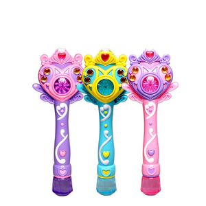 Girls Magic Wand Bubble Gun Toy Electric Automatic Soap Soap Machine Machine Music Music Outdoor Toys for Girls Kids Gift