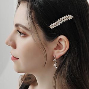 HEDCECKES Fashion Wedding Hair Akcesoria klipsów ślubnych Cuubic CrIronia Rhinestone Women Bride Jewelry biżuteria