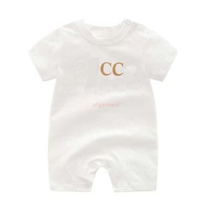 Hoge kwaliteit Jumpsuits Fashion Label Pasgeboren Baby Baby Jongens en meisjes Letter Romper Designer NIEUWE Babykleertjes 100% katoen Merk Kids Rompertjes box