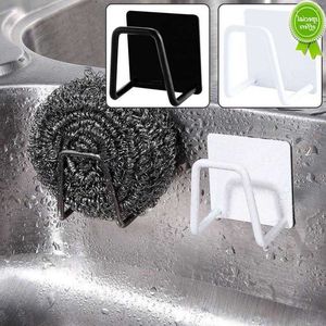 Kitchen 304 Stainless Steel Sponges Holder Self Adhesive Sink Sponges Drain Drying Rack Storage Holder Kitchen Sink Accessories