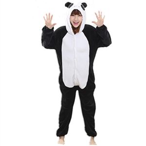 Flanell Anime Cartoon Panda Cosplay Erwachsene Unisex Cosplay Tiere Niedliche Onesies Tierpyjamas Halloween Pyjama Sets Tier nonopand2600