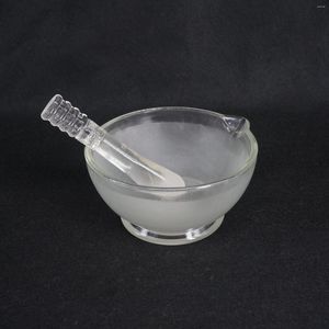 150mm I.D Apothecary Solid Glass Pestle And Mortars Bowl Set Grinding Mill Tool