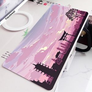 Inari Torii XXL Büyük Mouse Pad Bilgisayar Mousepad Fare Mat Oyun Dizüstü Düzey Masası Halı Pembe Klavye Pad Masa Mat 100x50 Oynuyor