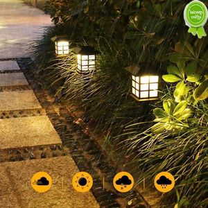 2 pçs de energia solar led pequenas luzes de palácio decoração de jardim à prova dwaterproof água ao ar livre à prova de chuva lâmpada de gramado para caminho de pátio luz de jardim