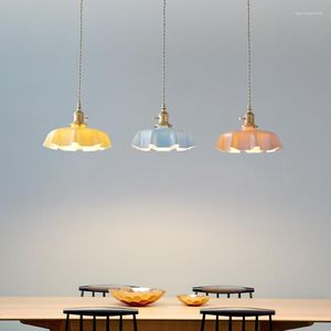 Pendant Lamps Europe Vintage Glass Lights Dining Room Kitchen Bedside Bedroom Aisle Suspension Luminaire Ceiling Indoor Lighting