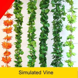 Decorative Flowers Artificial Plants 12 Packs 80 Leaves DIY Wedding Flower Ivy Vine In Rattan Pipe Winding Plant Ceiling