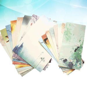 Подарочная упаковка 6 наборов китайского стиля печать конверт и буквы с наборами букв красивая картина конверты писать канцелярские товары случайные