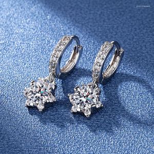 Серьги yayi yayi fine jewelry white natural moissanite драгоценные камни циркония серебряный цвет свадебный обруча