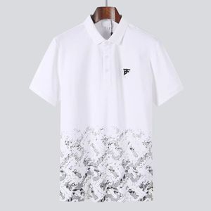 Mężczyźni designerski koszulka polo moda czarno-biała bawełniana koszula polo lapowe koszule krótkie rękawy biznesmen T-shirty T Shirt klasyczne zwykłe koszule dla mężczyzn Rozmiar M-3xl