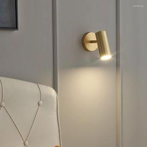 Wall Lamps Nordic Lamp Gold American Style Iron Art Bedroom Bedside Modern Living Room LED Mirror Light E27