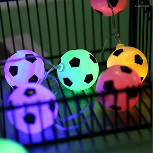 Saiten 10/20/30/40LED Fußball Lichter Beleuchtung DIY Party Dekoration Fußball Zubehör Lampe Perlen Atmosphäre feld Spiel