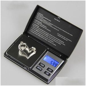 Scales High Accuracy Mini Lcd Electronic Digital Pocket Scale Jewelry Gold Diamond Weighting Gram Weight 1000G/0.1G With Box Drop De Dhddp