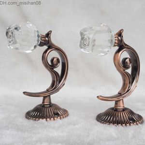 Curtain Poles 2 fashionable metal crystal glass curtain wall straps hooks hangers home decoration Z230713