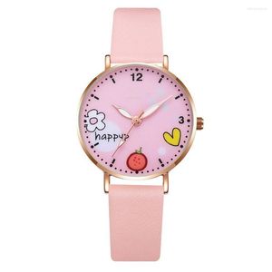 Wristwatches SMVPFashion Cute Women Casual Leather Belt Watches Simple Summer Ladies Round Dial Quartz Dress Clock