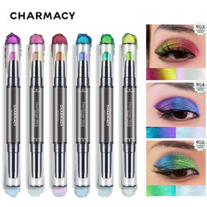 Eye Shadow CHARMACY Multichrome Eyeshadow Sticks High Pigmented Glitter Eyeshadow 6 Color Waterproof Eye Shadow Pen Metallic Makeup 230712