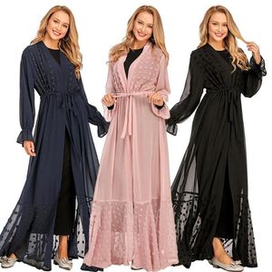 Chegada nova quimono islâmico peignoir muçulmano abaya lindo vestido aberto kaftan peru hijab abayas roupas islâmicas design bonito f1718342j