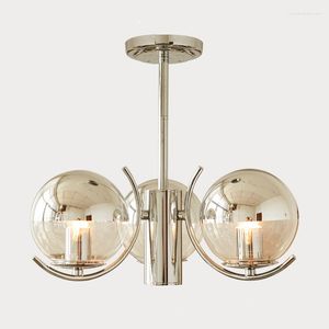 Chandeliers Modern Chrome LED Ceiling Chandelier For Bedroom Dining Room Art Exhibition Electroplated Lamp Body E27 Lighting Fixtures