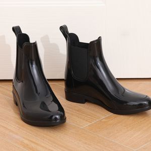 Дождевые ботинки Comwarm Women Chelsea Angle Boots Shiny Rain Boots