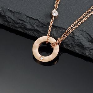 Lyxig chokerhalsband designer guldkedja kärlek smycken inledande cirkel hänge natursten tacksägelse halsband inledande mens diamanthalsband