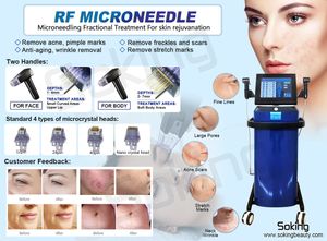 High-End RF Gold MicroNeedle Beauty Machine Fractional Radio Frequency Micro Needling Hautstraffung Aknenarben Dehnungsstreifen Entfernung für Körper und Gesicht