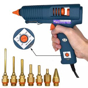 Pistola de calafetagem 150W Pistola de cola derretida com controle de temperatura para casa DIY Fabricação industrial Use bastões de cola de 11 mm Bocal de cobre puro 230712