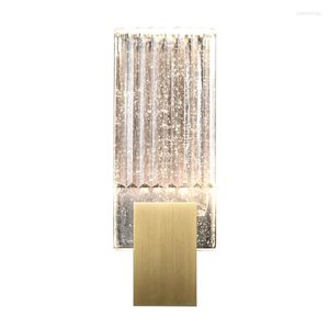 Стеновые лампы мини -современные минималистские хрустальные светодиодные лампы Nordic Designer Fashion спальня Art Loft Aisle Lights Прибытие