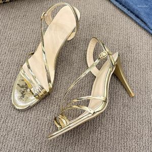 Sandals Summer 134 Fashion Pumps Women Shoes Sexy Mid Thir Thin Cheels Dress Tricle Slippers Open Toe Buckle Zapatos 2024