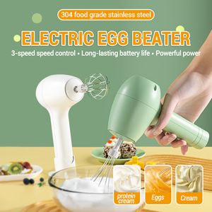 Egg Tools Electric Hand Mixer 3 Speed USB Rechargeable Milk Frother Kitchen Egg Beaters Coffee Cake Chocolate Mini Whisk Frother 230712