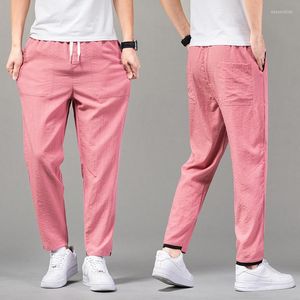 Men's Pants Men Clothing Casual Pantalones Hombre Oversized 5XL 8XL Spring Summer Style Linen Streetwear Trousers Largo