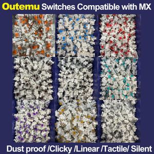 キーボード Outemu スイッチ メカニカルキーボード ブラック ブルー ブラウン レッド キースイッチ CIY ソケット用 SMD 3pin 細いピン MX 230712 と互換性あり