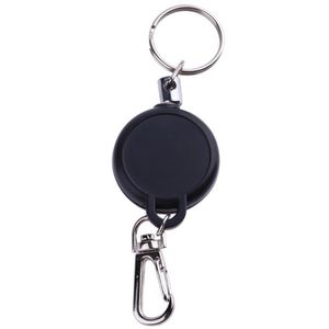 Multifunktionell infällbar nyckelring Zinklegering ABS Namn Tagkort Holder Key Ring Chain Pull Clip Keyring Outdoor Survival Sport271F
