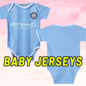 Maglie da calcio per neonati HAALAND 23 24 DE BRUYNE MANS CITIES GREALISH MAHREZ FODEN FERRAN 2023 2024 magliette da calcio divise uomo casa lontano terzo figlio