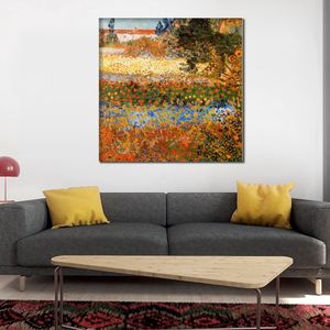 Arte su tela impressionista Jardin Fleuri A Arles Vincent Van Gogh Dipinto Riproduzione a olio fatto a mano Arredamento moderno della camera d'albergo