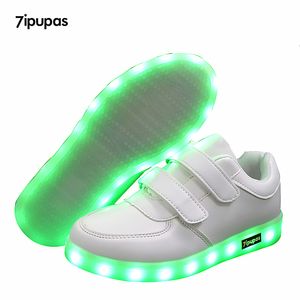 فستان أزياء 25-40 LED أطفال الأطفال أحذية USB شحن إضاءة مضيئة الأحذية الرياضية Boygirls LED أضواء التوهج الأطفال أحذية 230712 جاي جاي جاي